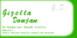 gizella domjan business card